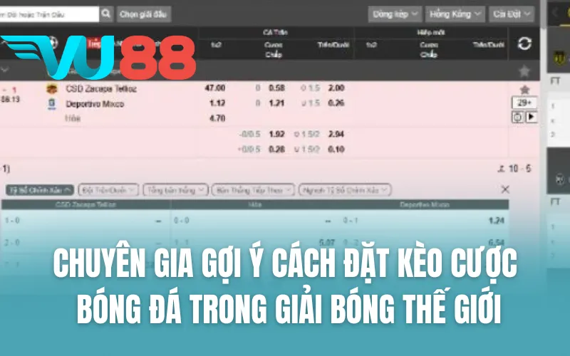 Chuyên gia gợi ý cách đặt kèo cược bóng đá trong giải bóng thế giới